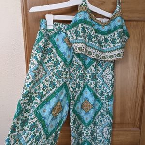 Two piece Outfit, Pants and Crop top